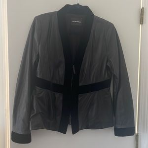 Size 12 (no tags) Armani leather blazer